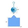 Disposable Poncho Ball With Keychain | https://www.bestnamebadges.com
