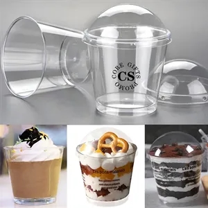 7Oz Plastic Dessert Cups With Lid