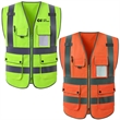 Multi Pockets High Visibility Safety Vest | https://www.bestnamebadges.com