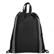 210D Polyester Custom String Bags with Reflective Stripe | https://www.bestnamebadges.com