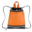 210D Polyester Custom String Bags with Reflective Stripe | https://www.bestnamebadges.com