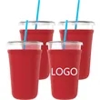 Reusable Neoprene Chilled Coffee Cup Holder for Cold Drinks | https://www.bestnamebadges.com