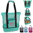 Mesh Beach Tote Cooler Bag | https://www.bestnamebadges.com