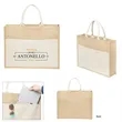 Julia Jute Tote Bag | https://www.bestnamebadges.com