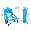Armrests Folding Portable Beach Chair | https://www.bestnamebadges.com