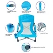 Armrests Folding Portable Beach Chair | https://www.bestnamebadges.com