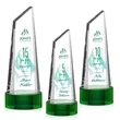 Akron VividPrint™ Award on Base - Green | https://www.bestnamebadges.com