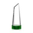Akron VividPrint™ Award on Base - Green | https://www.bestnamebadges.com