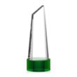 Akron VividPrint™ Award on Base - Green | https://www.bestnamebadges.com