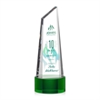 Akron VividPrint™ Award on Base - Green | https://www.bestnamebadges.com