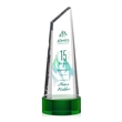 Akron VividPrint™ Award on Base - Green | https://www.bestnamebadges.com