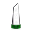 Akron Tower on Base - Green | https://www.bestnamebadges.com