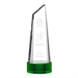 Akron Tower on Base - Green | https://www.bestnamebadges.com