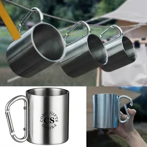Stainless Steel Mug With Mountain Buckle Handle