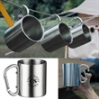 Stainless Steel Mug With Mountain Buckle Handle | https://www.bestnamebadges.com