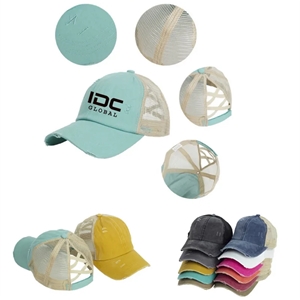 Criss Cross Ponytail Baseball Caps