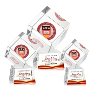 Burrill VividPrint™ Award on Robson Base - Clear | https://www.bestnamebadges.com