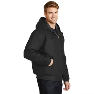 CornerStone - Duck Cloth Hooded Work Jacket. | https://www.bestnamebadges.com