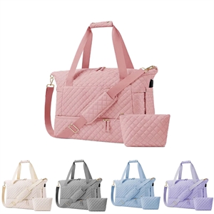 Large Duffle Gym Bag with Yoga Mat Buckle for Women