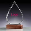Diamond Shaped Award on Base | https://www.bestnamebadges.com