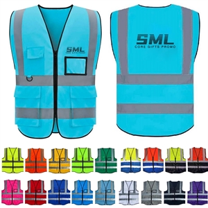 Reflective Safety Vest with Pouch