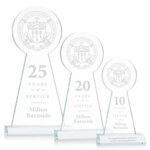 Laidlaw Tower Award - Clear | https://www.bestnamebadges.com