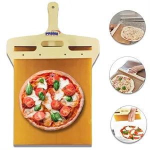 Multi Purpose Premium Natural Wooden Sliding Pizza Tray
