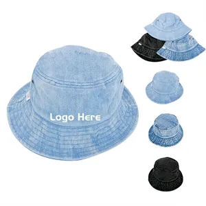 Washed Vintage Denim Bucket Hat