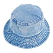Washed Vintage Denim Bucket Hat | https://www.bestnamebadges.com