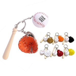 Baseball Set Pendant Keychain