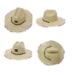Straw Hat With Custom Patch | https://www.bestnamebadges.com