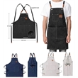 Cotton Canvas Leather Cross Back Apron with Pockets | https://www.bestnamebadges.com