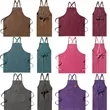 Cotton Canvas Leather Cross Back Apron with Pockets | https://www.bestnamebadges.com