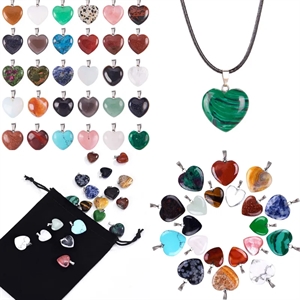 Heart Shaped Crystal Stone Pendants