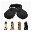Ponytail Straw Leopard Roll Up Bow Sun Visor | https://www.bestnamebadges.com