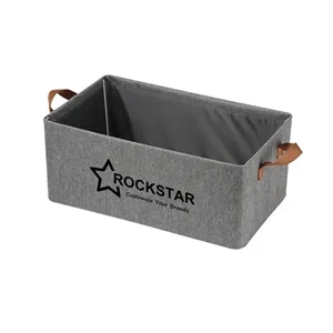 Foldable Storage Bin with Steel Frame | https://www.bestnamebadges.com