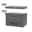 Collapsible Stackable Storage Bin with Lid | https://www.bestnamebadges.com