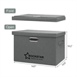 Collapsible Stackable Storage Bin with Lid | https://www.bestnamebadges.com
