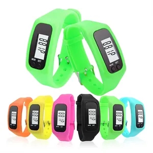 Silicone Fitness Tracker Pedometer Watch | https://www.bestnamebadges.com