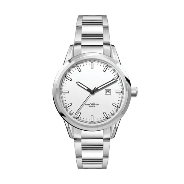 34MM SS, SILVER CASE, 3-HAND MVT, DTE