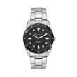 34MM, SILVER METAL CASE, BK BEZEL, 3-HAND MVT | https://www.bestnamebadges.com