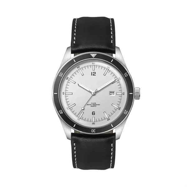41MM, SS, SILVER CASE, BK BEZEL, 3-HAND MVT, DTE