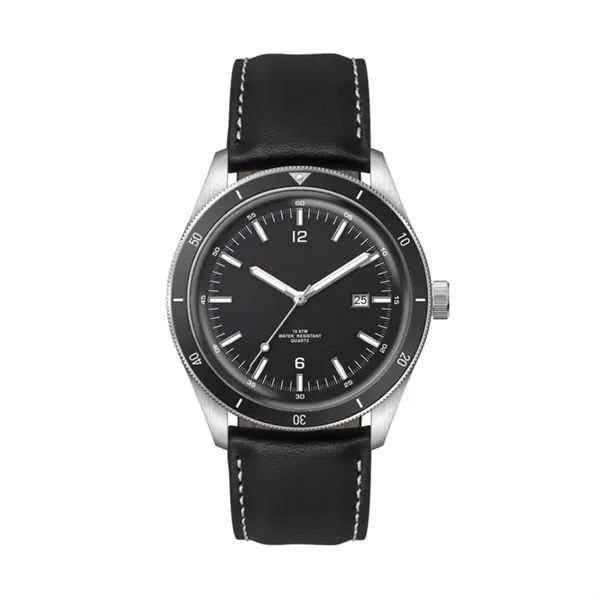 41MM, SS, SILVER CASE, BK BEZEL, 3-HAND MVT, DTE
