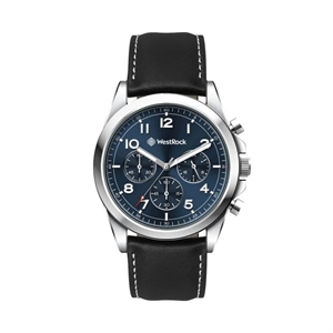 41MM, SILVER METAL CASE, CHRONO MVT | https://www.bestnamebadges.com