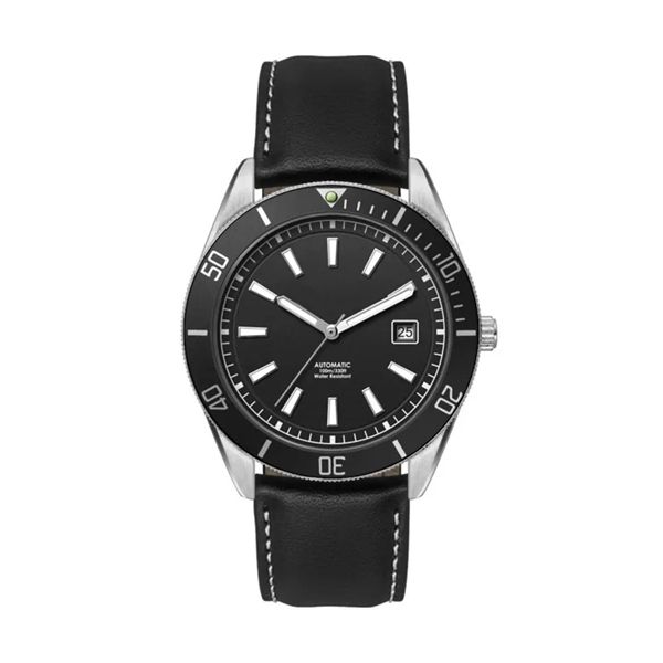 42MM, SS, SILVER CASE, BK BEZEL, "AUTOMATIC" MVT, DTE
