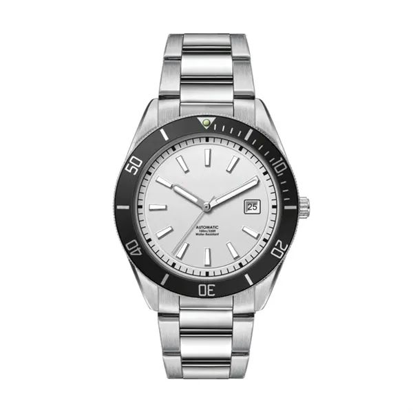 42MM, SS, SILVER CASE, BK BEZEL, "AUTOMATIC" MVT, DTE