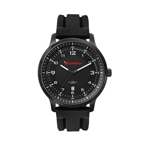 45MM, BLACK METAL CASE, 3-HAND MVT, DTE | https://www.bestnamebadges.com