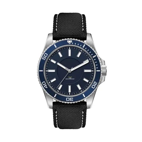 42.5MM, SS, SILVER CASE, BL BEZEL, 3-HAND "SOLAR" MVT