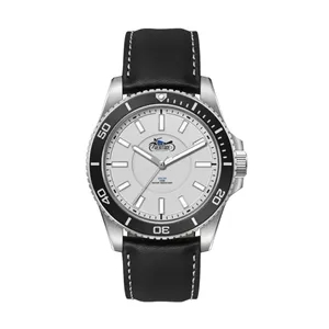 42.5MM, SS, SILVER CASE, BK BEZEL, 3-HAND "SOLAR" MVT