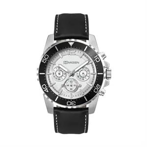 44MM, SILVER METAL CASE, BK BEZEL, CHRONO MVT